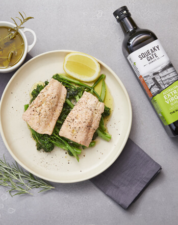 Confit Salmon With Broccolini | Conga Foods